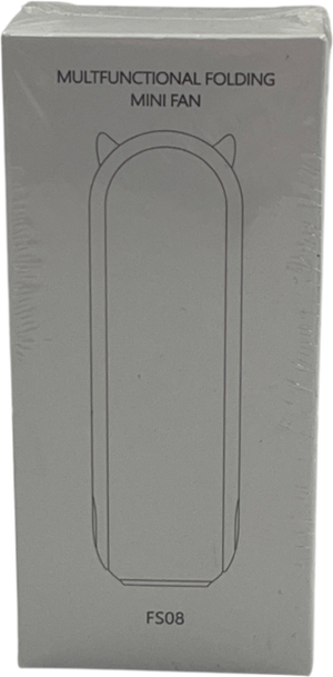 White Pink Handheld Fan One Size