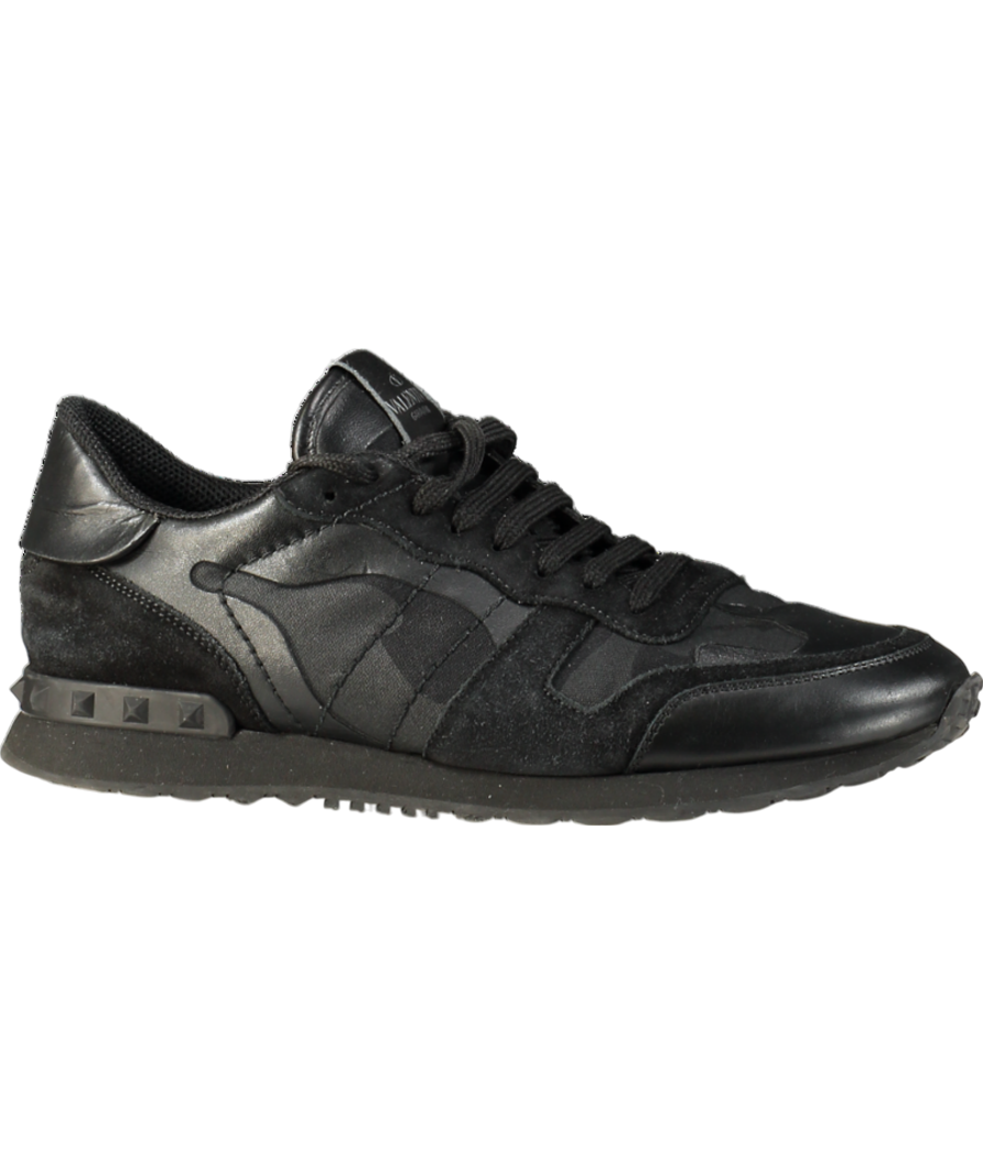 Valentino Black Garavanni Rockrunner Trainers UK 7 EU 41 👞