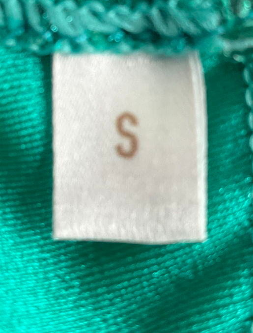 Oseree Green O-Gem Embellished Triangle Halterneck Bikini Top UK S