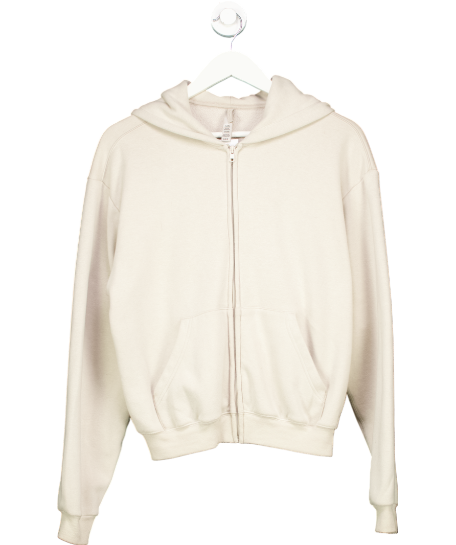 SKIMS Beige Classic Zip Up Hoodie UK M