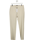 REISS Cream Found Slim-fit Drawcord Trousers In Ecru W30