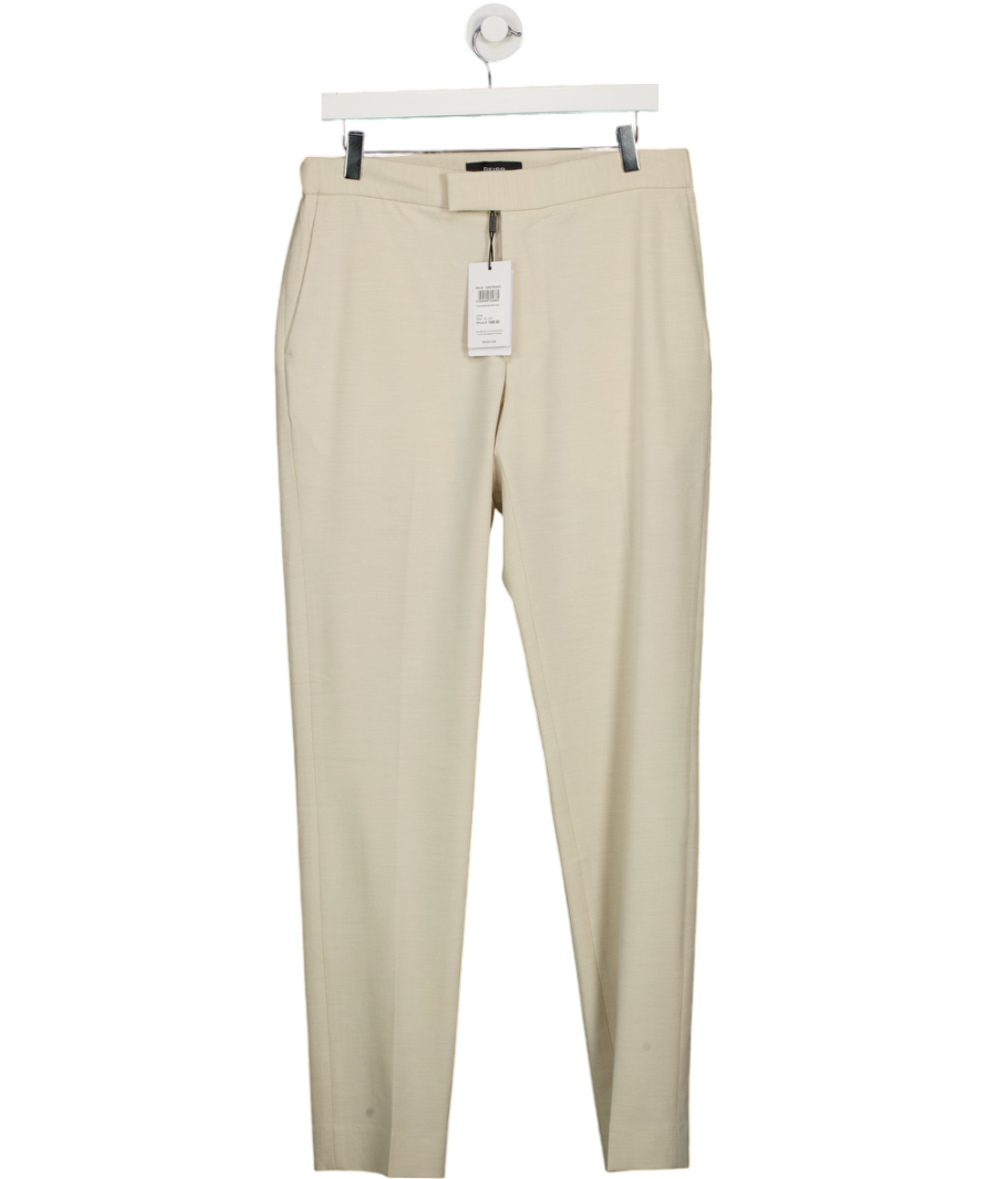 REISS Cream Found Slim-fit Drawcord Trousers In Ecru W30