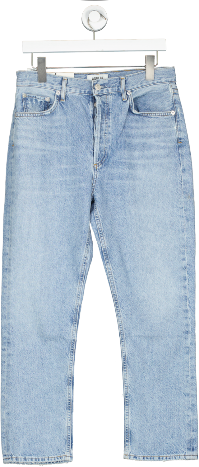 AGOLDE Blue Riley High-rise Straight Leg Crop Jeans BNWT UK 10