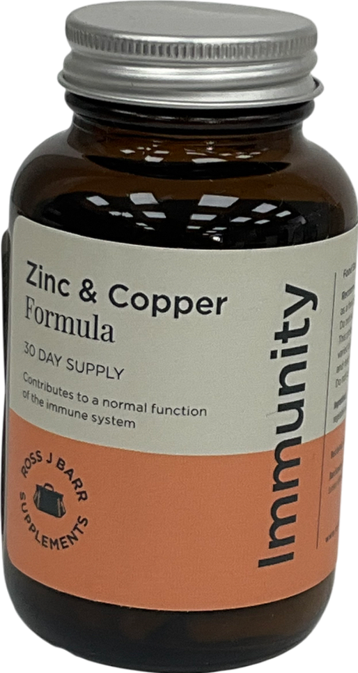 Ross J Barr Zinc & Copper Formula Supplement Zinc 30 day