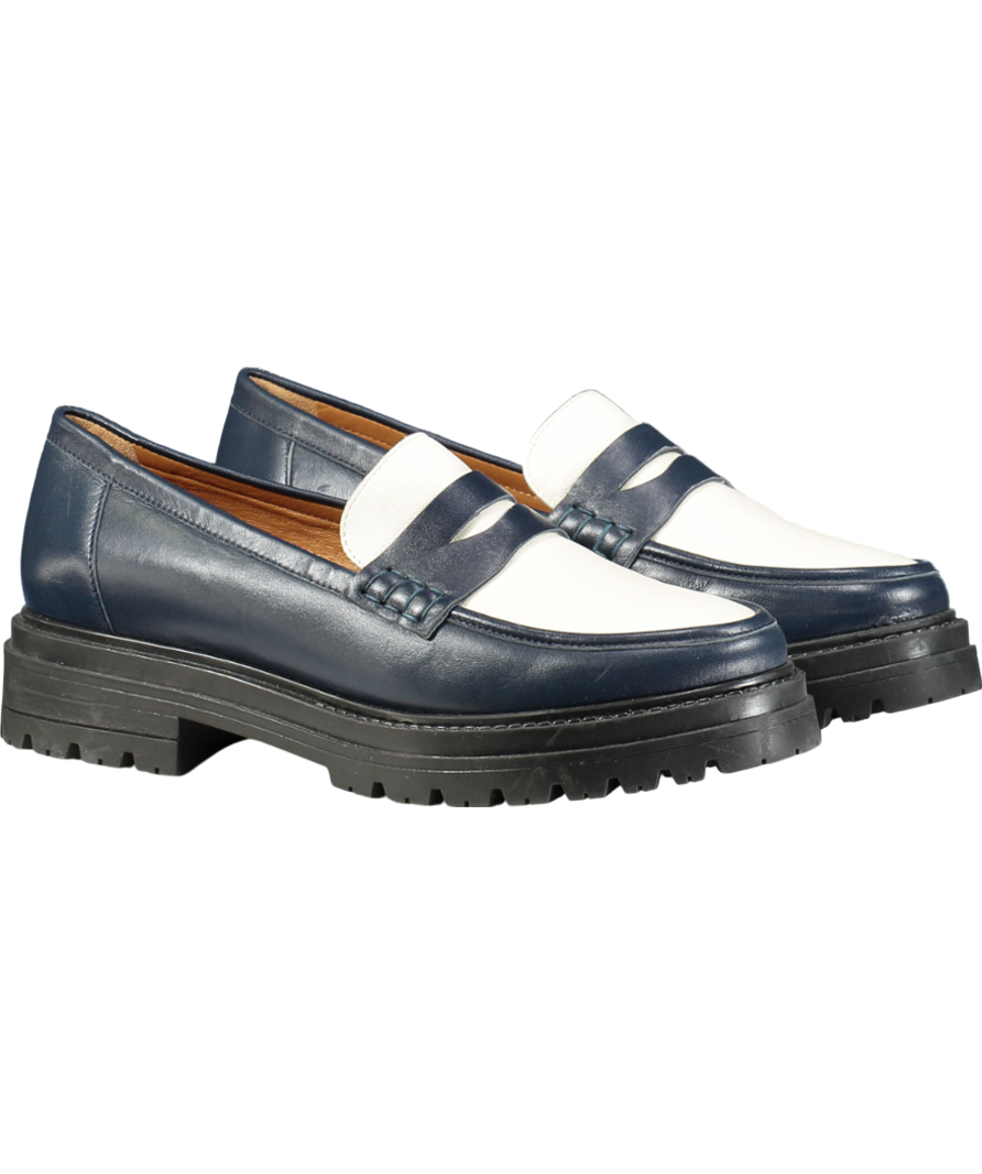 Sezane Blue Albane Loafers UK 8 EU 41 👠