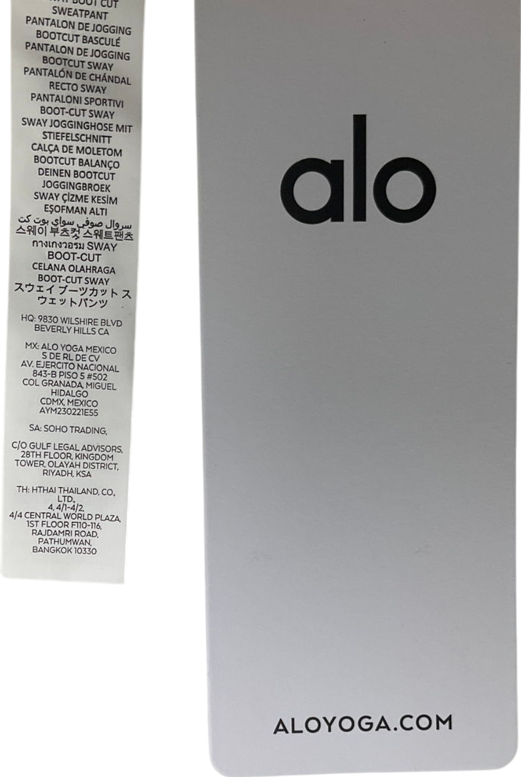 alo yoga Grey Boot Cut Sweatpant Athletic Heather UK XS