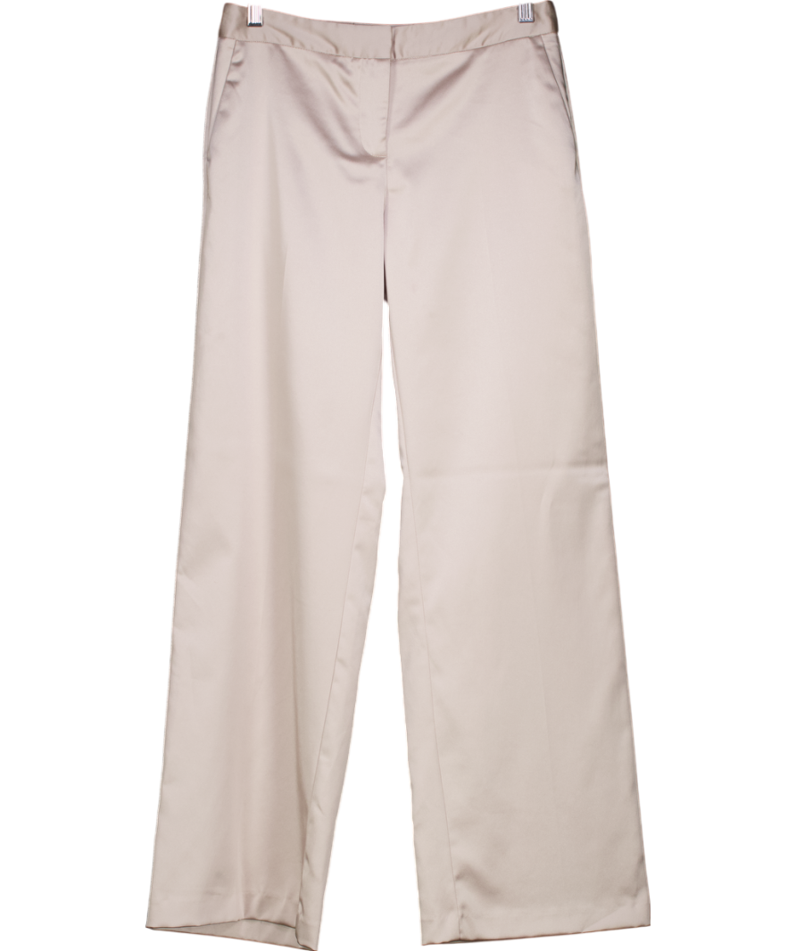 ZARA Cream Satin Trousers UK M