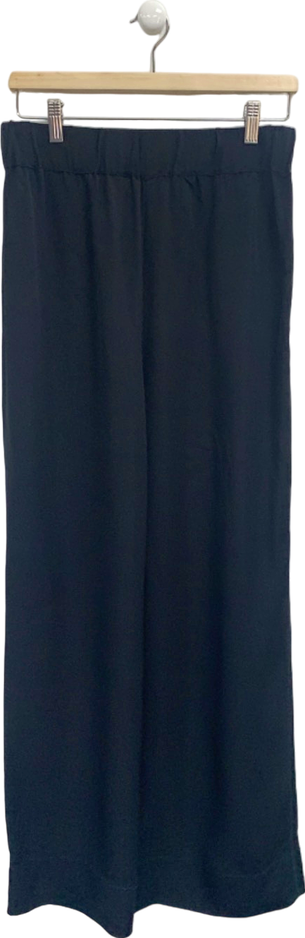H&M Black Wide Leg Trousers UK 12