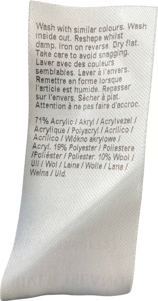 River Island Black Loose Fit Chunky Knit Sweater UK M