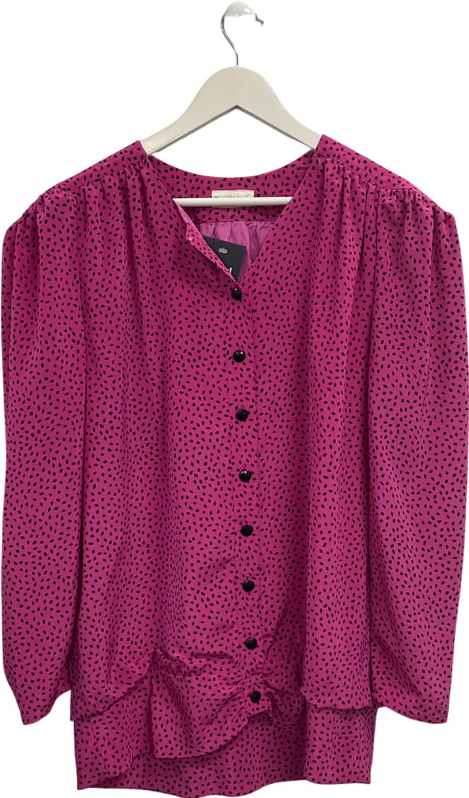 Frank Usher Pink Diamond Print Blouse UK M/L