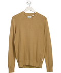 Ben Sherman Beige Textured Front Crew In Sand UK S