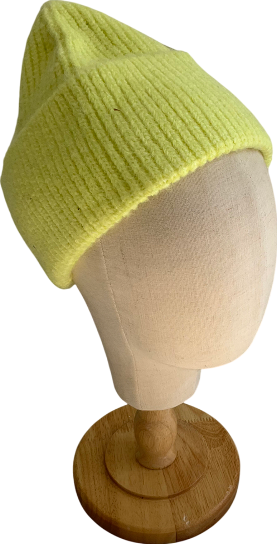 H&M Yellow Knitted Beanie Hat One Size
