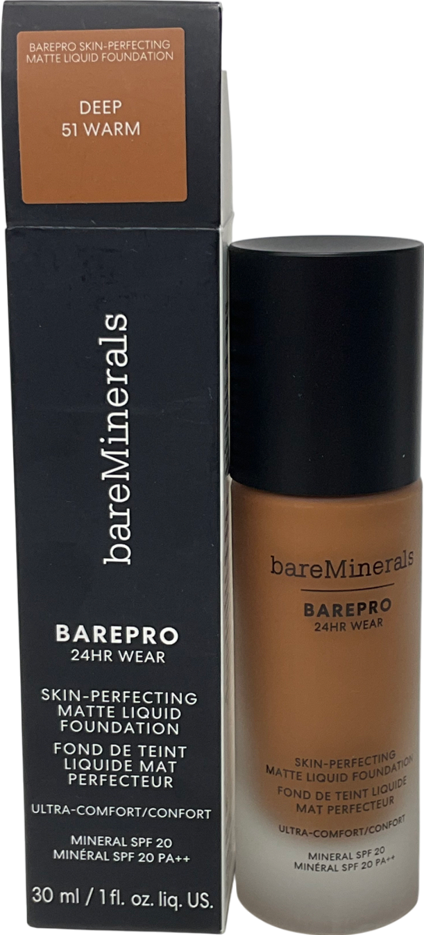 bareMinerals Barepro 24hr Matte Comfort Liquid Foundation Mineral Spf20 51 30ml
