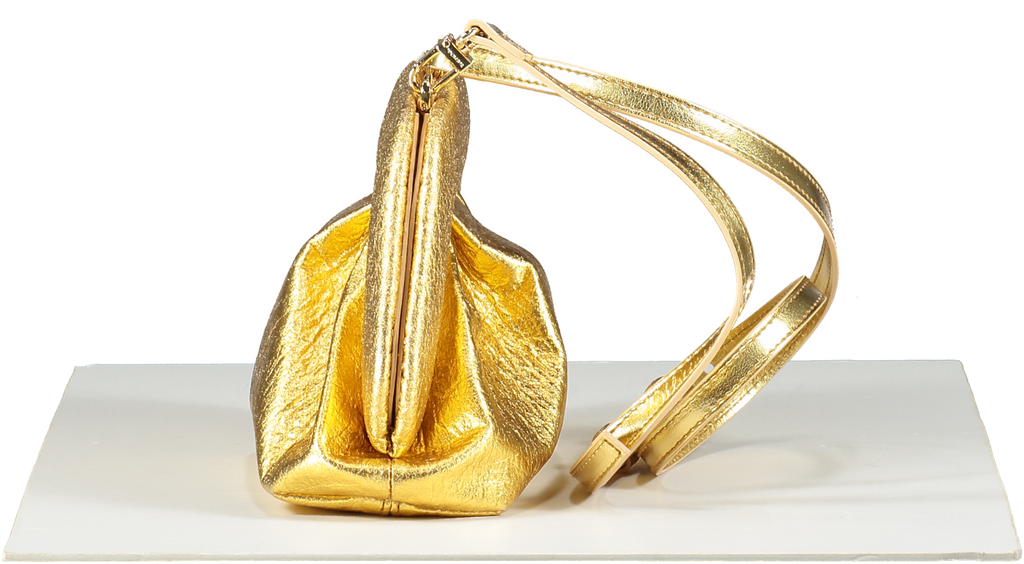 THEMOIRE Metallic Mini Gea Clutch Bag - Gold