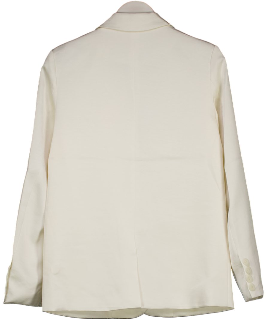 4th & Reckless Cream Satin Tailored Blazer- Camille UK 8