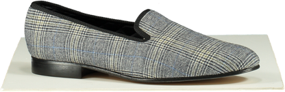 Lord Loafers Black/Grey Plaid Handmade Loafers UK 11