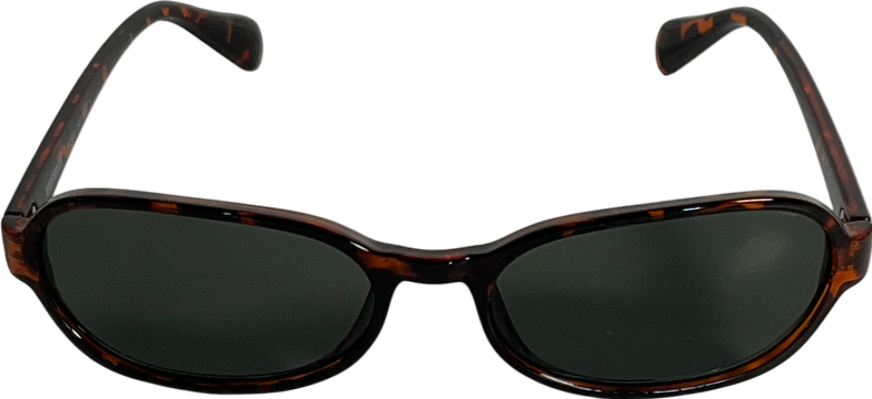 Weekday Brown Thin Oval Frame Sunglasses One Size