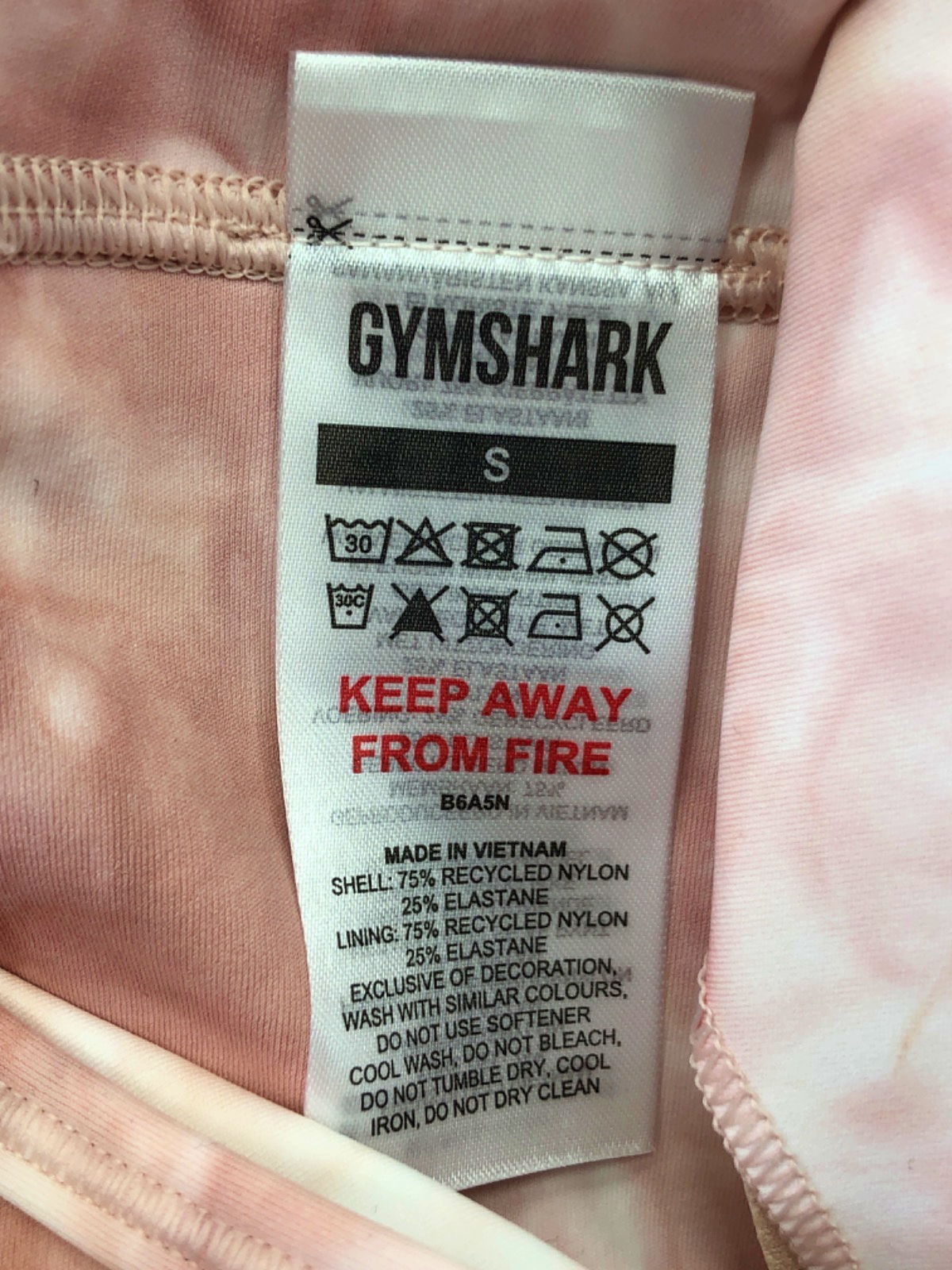 Gymshark Pink Tie-Dye Sports Bra UK S