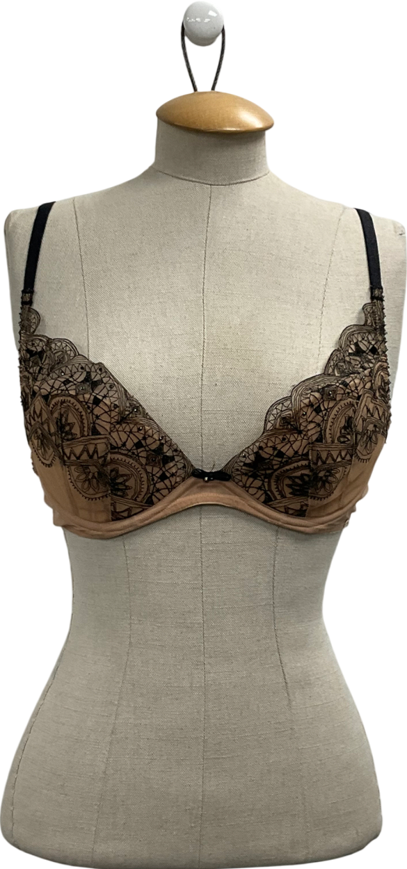 Gossard Beige Henna Padded Plunge Bra UK 32D