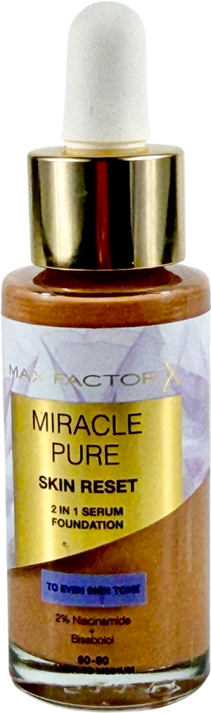 Max Factor Miracle Pure Skin Reset Serum Foundation 60/80 Light Medium 30ml
