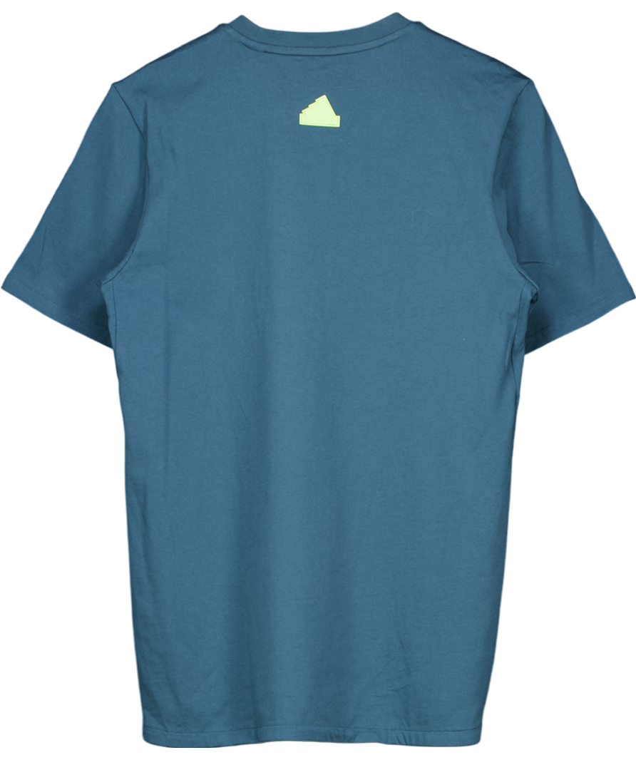 adidas Blue Logo T-shirt UK S