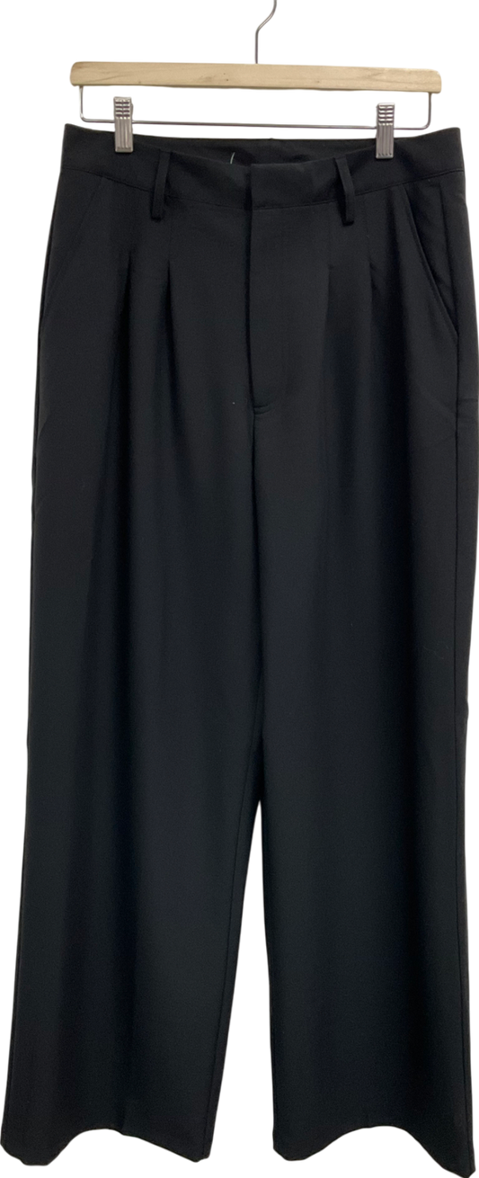 Collusion Relaxed Wide Leg Tailored Trousers In Black W32