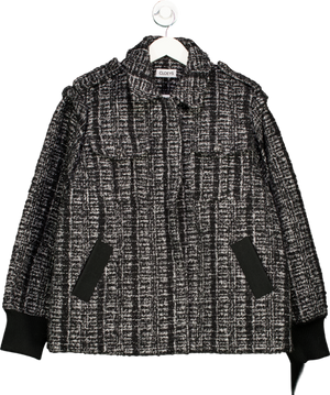 Cloeys Black Oversize Tweed Jacket UK S