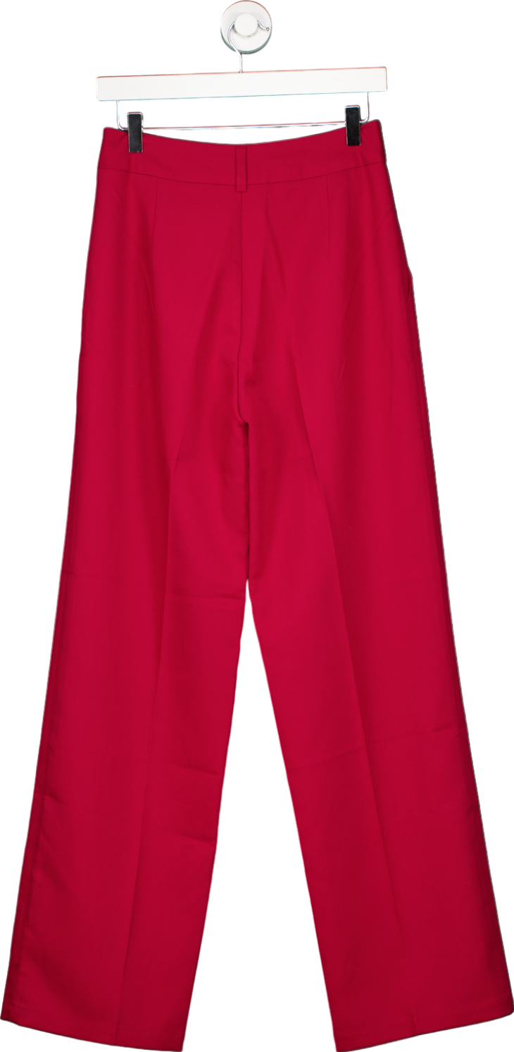 Love & Roses Red Wide Leg Trousers UK 10