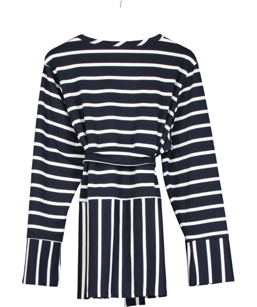 Never Fully Dressed Blue Striped Jersey Shirt UK 24