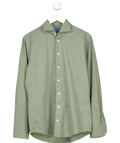 Eton Green Cotton Shirt UK M