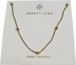 Abbott Lyon Metallic Sphere Chain Necklace (gold) One Size