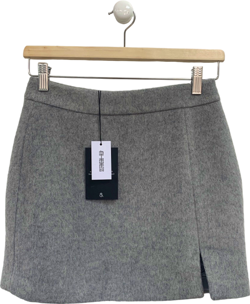 4th & Reckless Grey Mable Skirt UK 6
