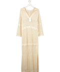 EVARAE Cream Ahlya Knitted Hoodie Dress UK 8