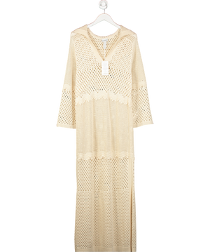 EVARAE Cream Ahlya Knitted Hoodie Dress UK 8