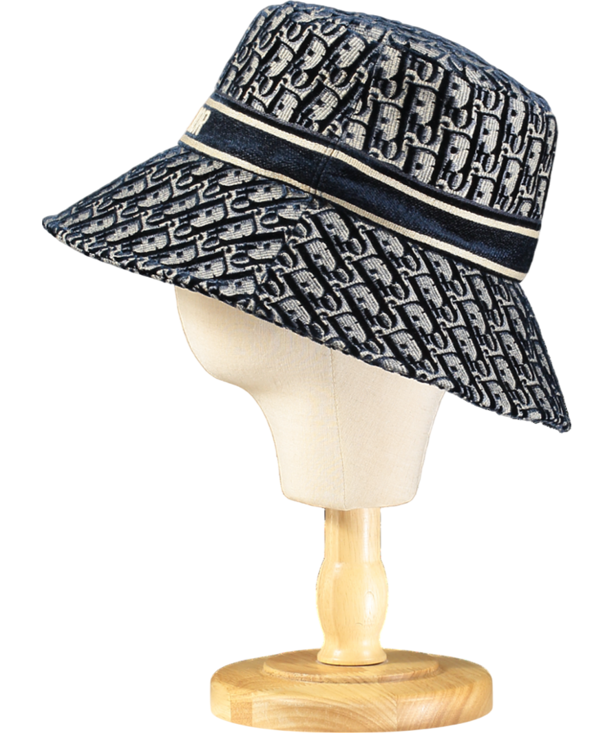 Christian Dior Blue D-bobby Dior Oblique Small Brim Bucket Hat