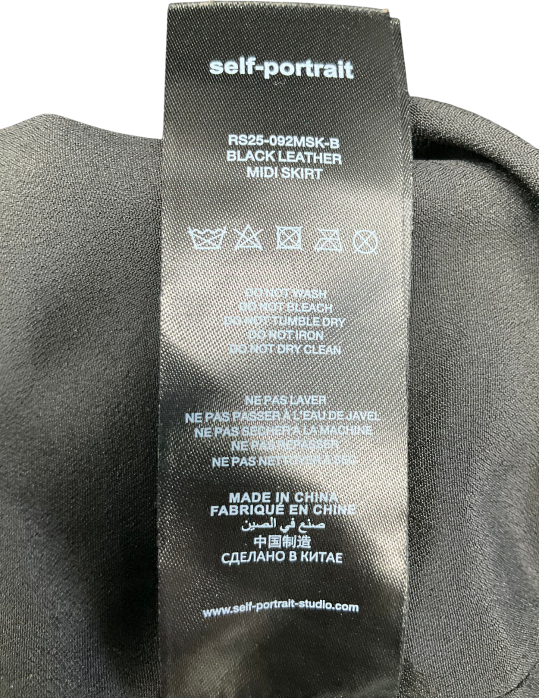 Reformation Black Leather Midi Skirt UK 8