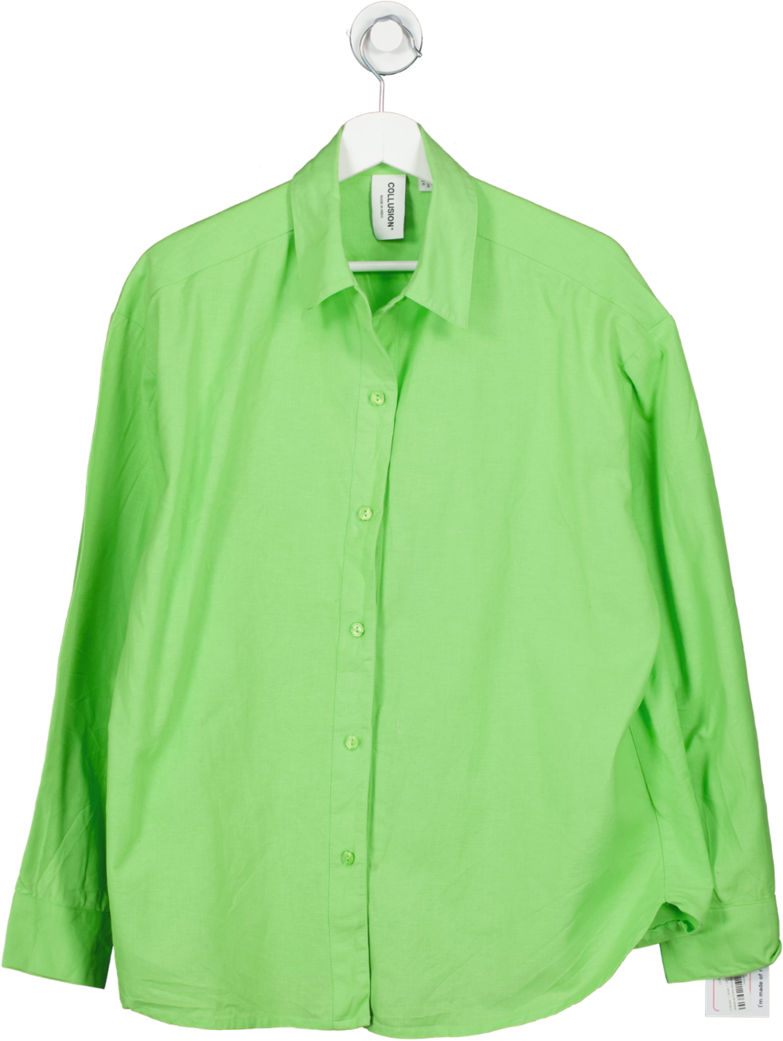 Collusion Green Linen Shirt UK 10