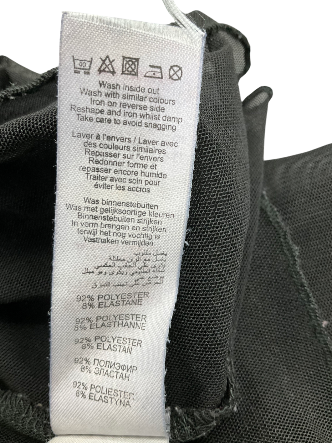 Nobody's Child Black Mesh Crew Neck Top UK 8