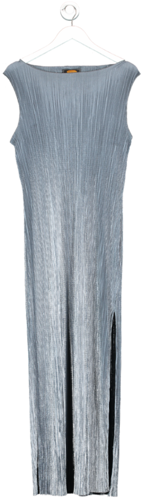 Urban Outfitters Grey Archive Plisse Maxi Dress UK L