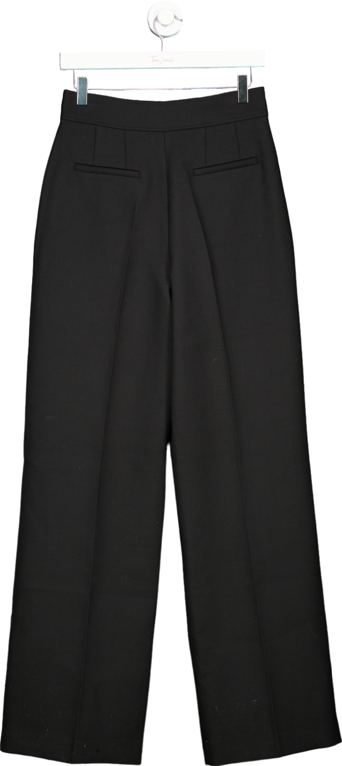 Sézane Black High-Waisted Trousers UK 10