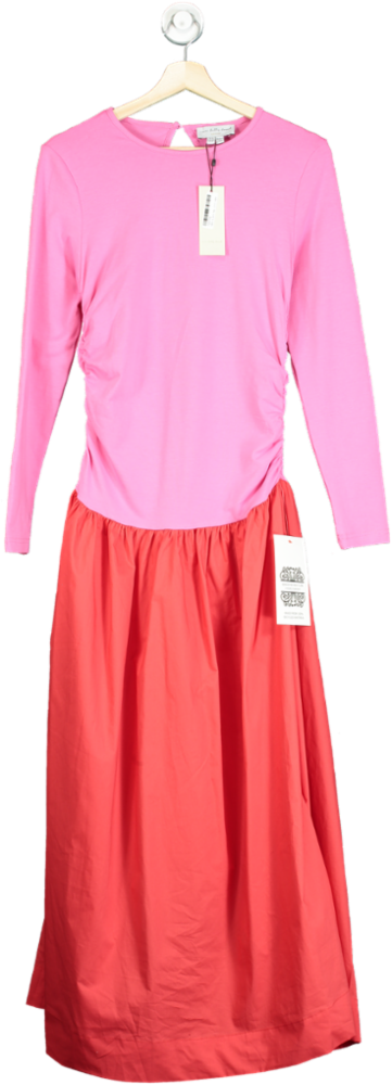 Never Fully Dressed Pink and Red Long Sleeve Lola Dress UK 10