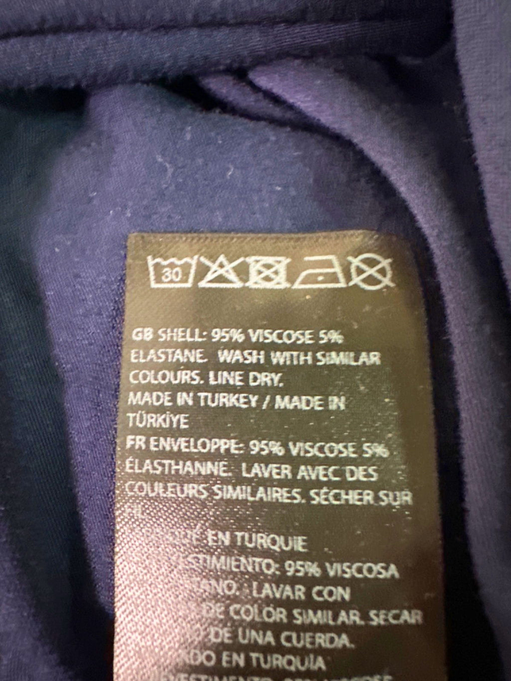 Claire Rose Navy Gathered Waist Mini Dress XS