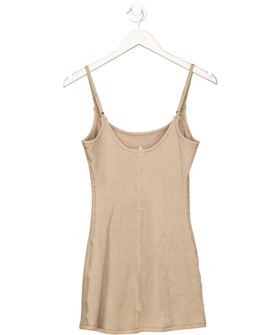 SKIMS Brown Terry Cloth Mini Dress UK S