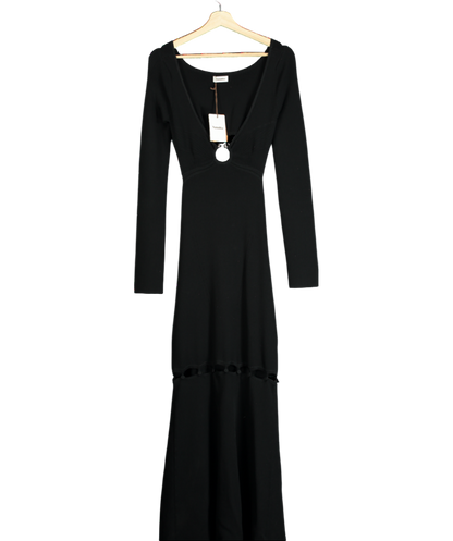 Nanushka Black Varda Ribbed Dress UK L