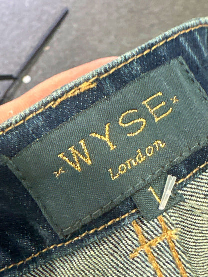 WYSE LONDON Blue Denim Shorts UK 8