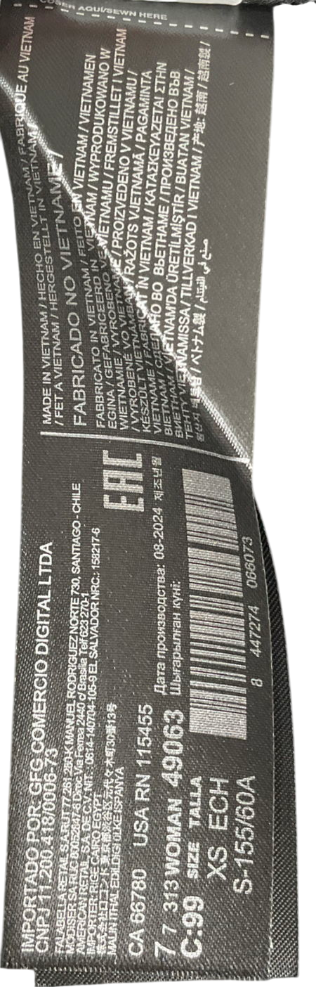 MANGO Black T-shirt With Feather Cuff Detail UK S