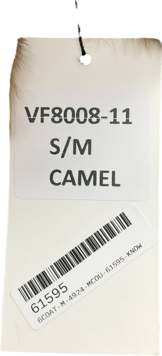 Copperose Brown Faux Fur Coat In Camel UK S/M