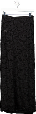4th reckless Olga Black Lace Maxi Skirt UK 8