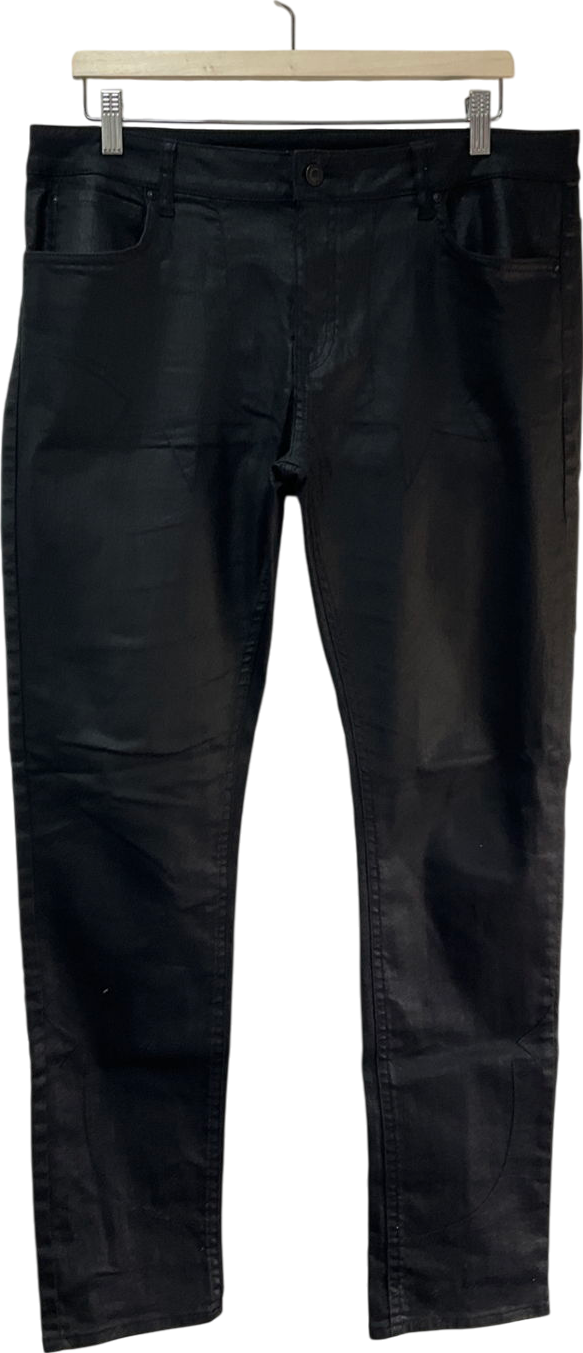 ASOS Skinny Leather Look Trouser In Black W34