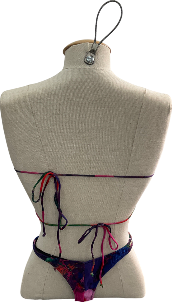 White Fox Multicoloured Let’s Get A Tan Bikini Set UK XS